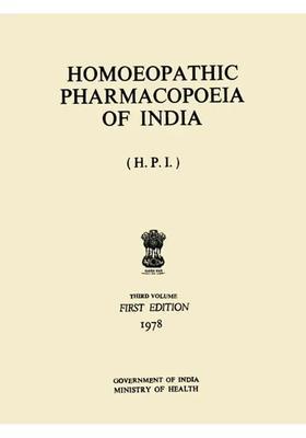 Homoeopathic Pharmacopoeia of India (PDH-58, Vol-III An Old and Rare Book)