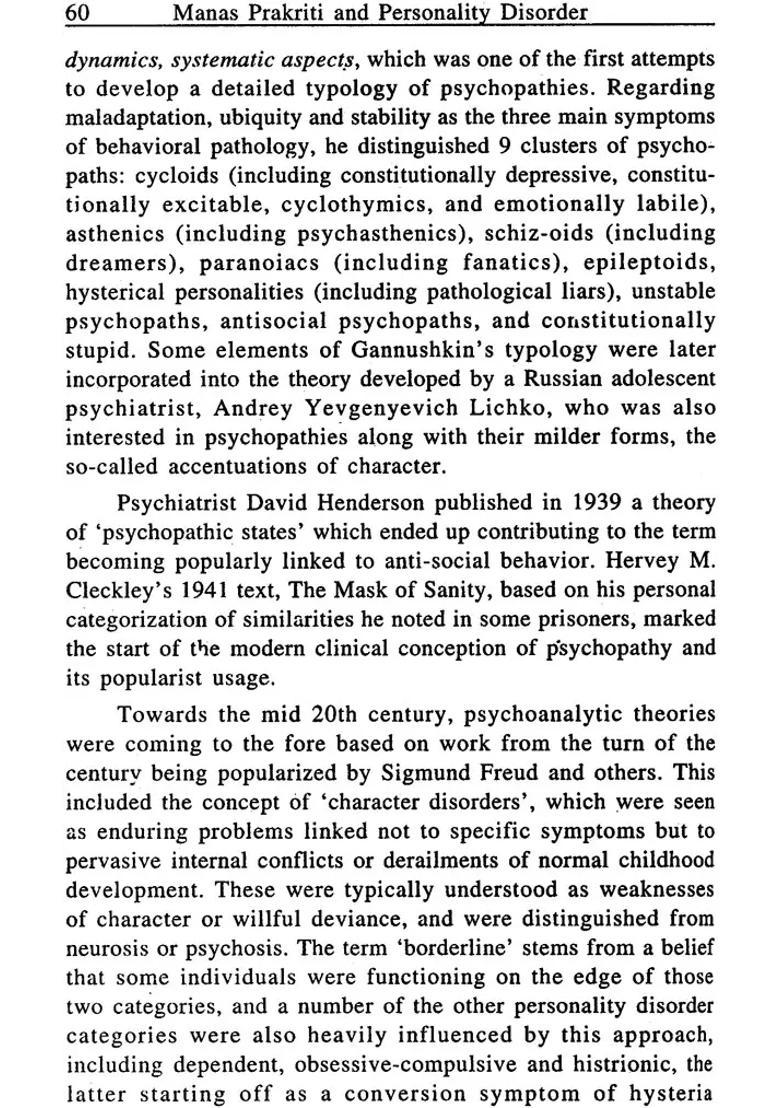 Manas Prakriti and Personality Disorder - Indya