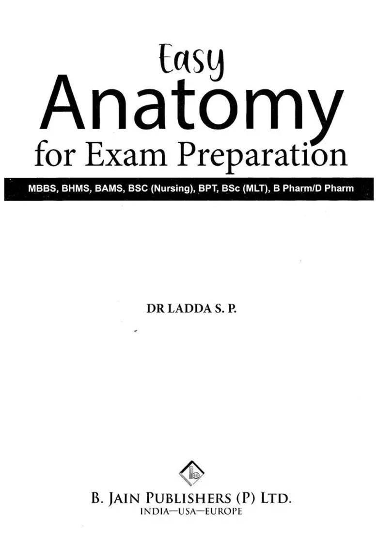 Easy Anatomy for Exam Preparation - Indya