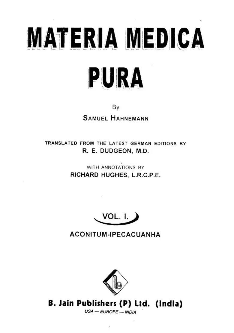 Materia Medica Pura (Set of 2 Volumes) - Indya