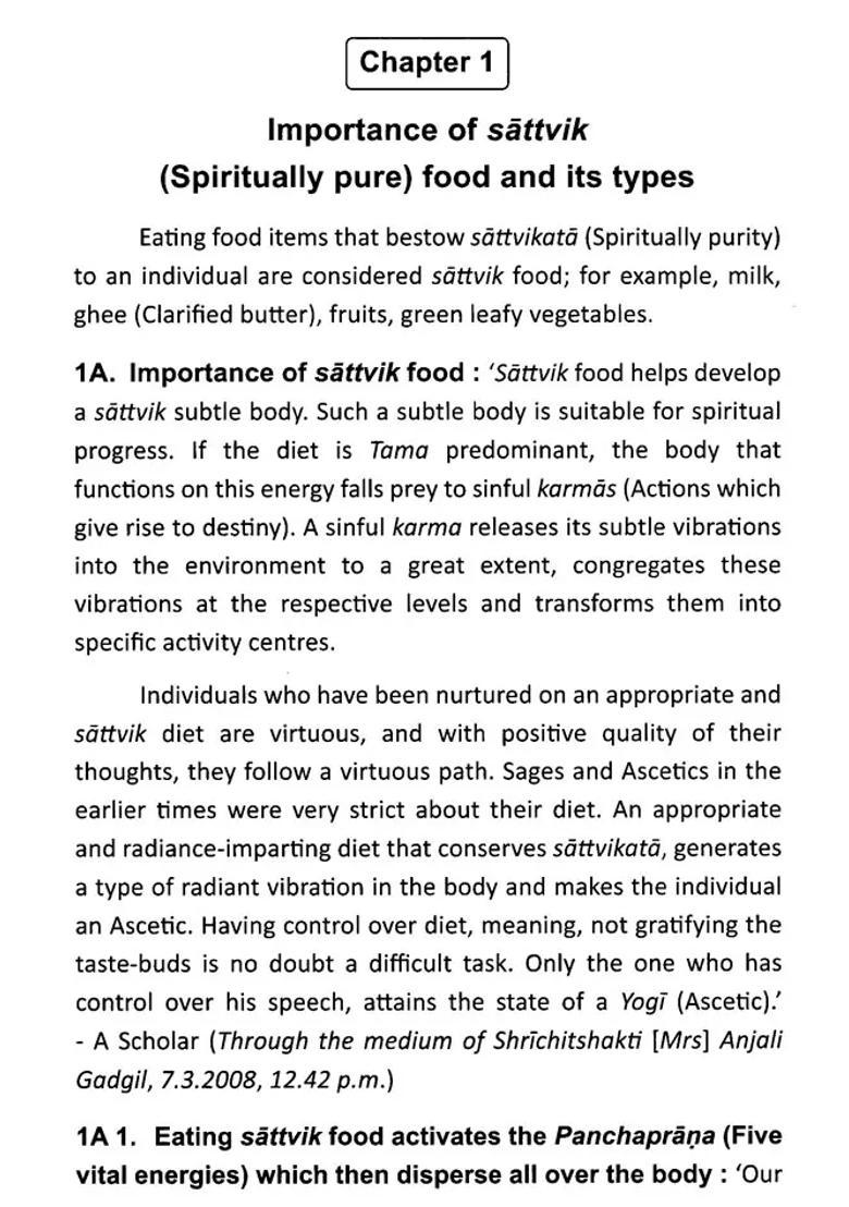 Importance of a Sattvik Diet (Vol-I) - Indya