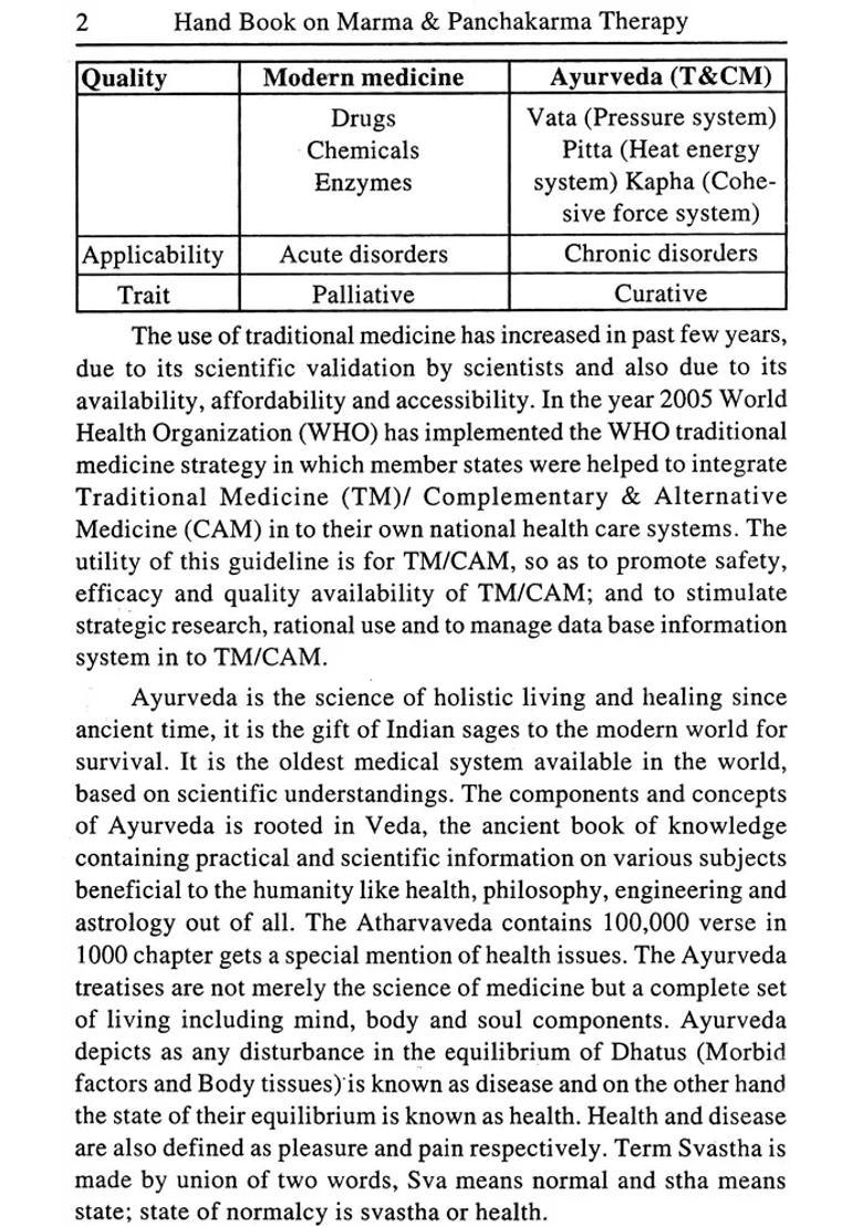 Hand Book on Marma and Panchakarma Therapy - Indya