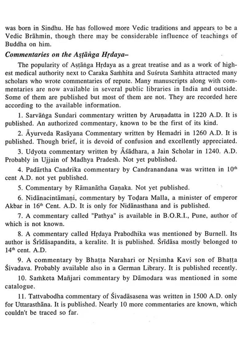 Astanga Hrdayam of Vagbhata (Volume - 1) - Indya