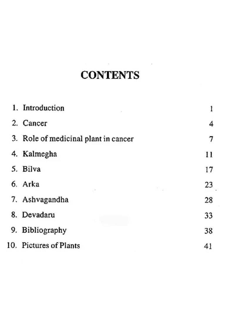 Cancer and Medicinal Plants - Indya