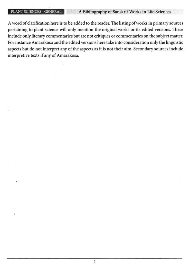 A Bibliography of Sanskrit Works in life Sciences - Indya