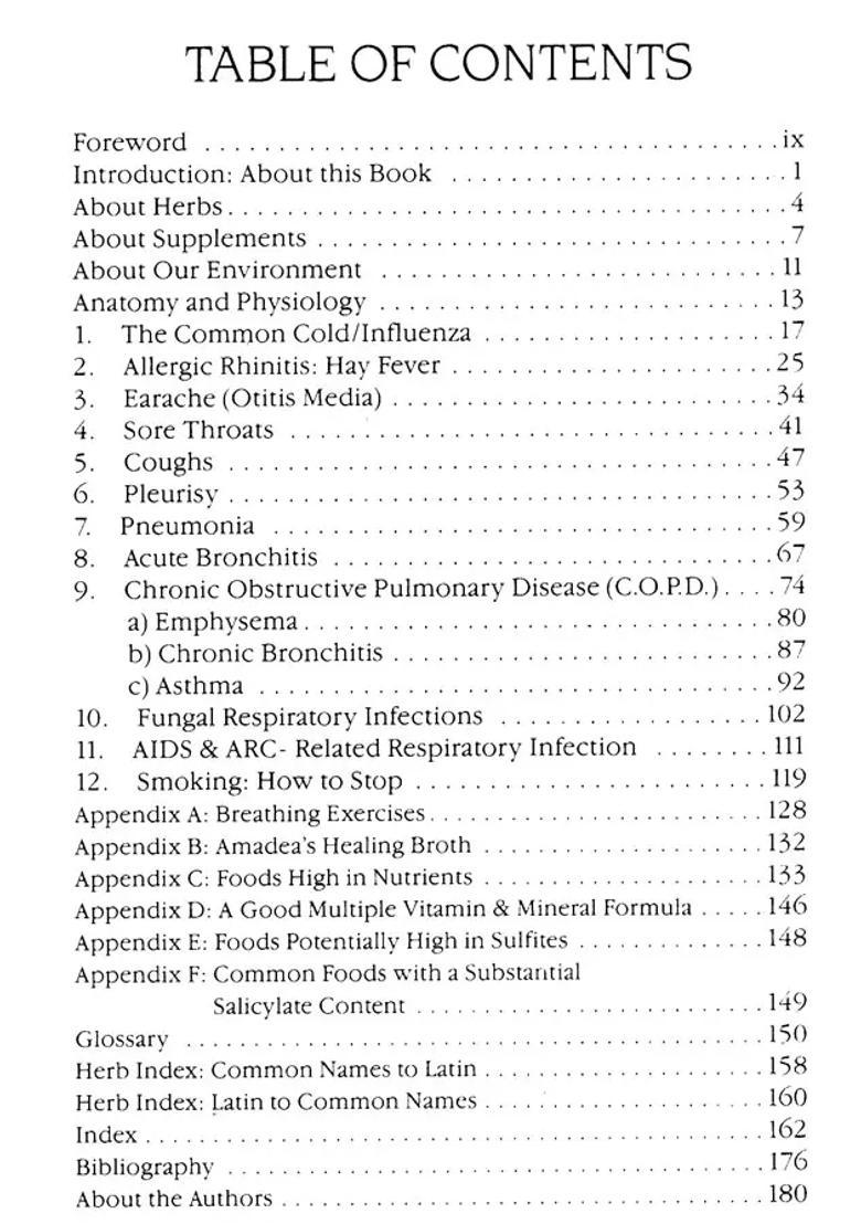 Breathe Free (Nutritional and Herbal Care for Your Respiratory System) - Indya