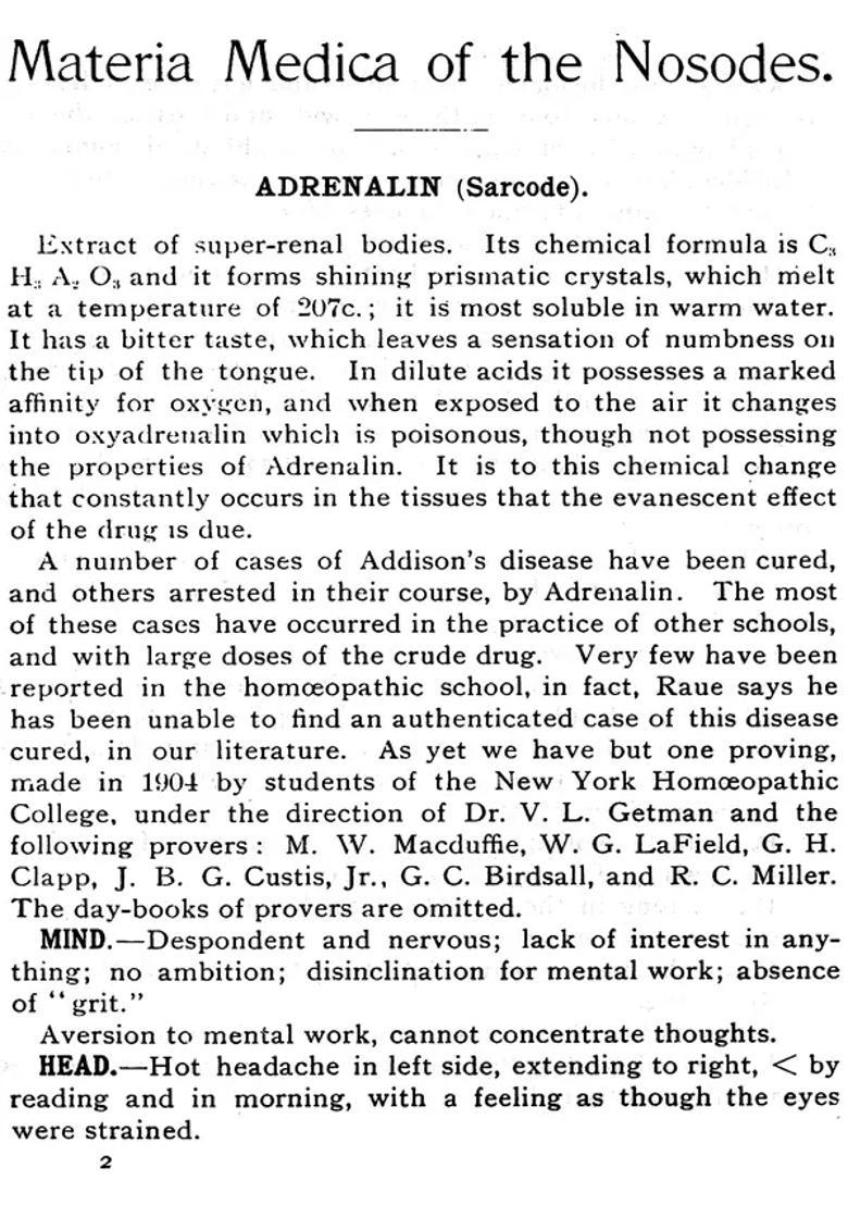 The Materia Medica of the Nosodes with Provings of the X-Ray - Indya
