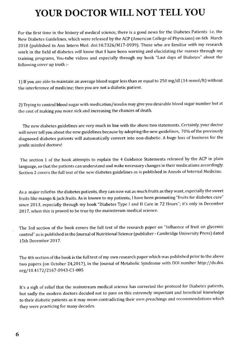 New Diabetes Guidelines- Your Doctor Will Not Tell You (Indo-Vietnam Medical Board) - Indya