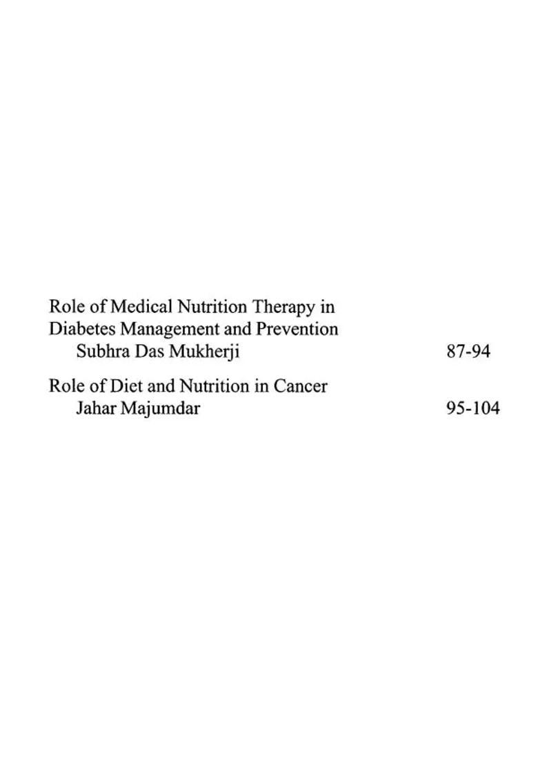 Food and Nutrition in Health and Disease - Indya