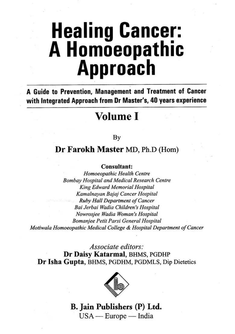 Healing Cancer A Homoeopathic Approach (Set of 2 Volumes) - Indya