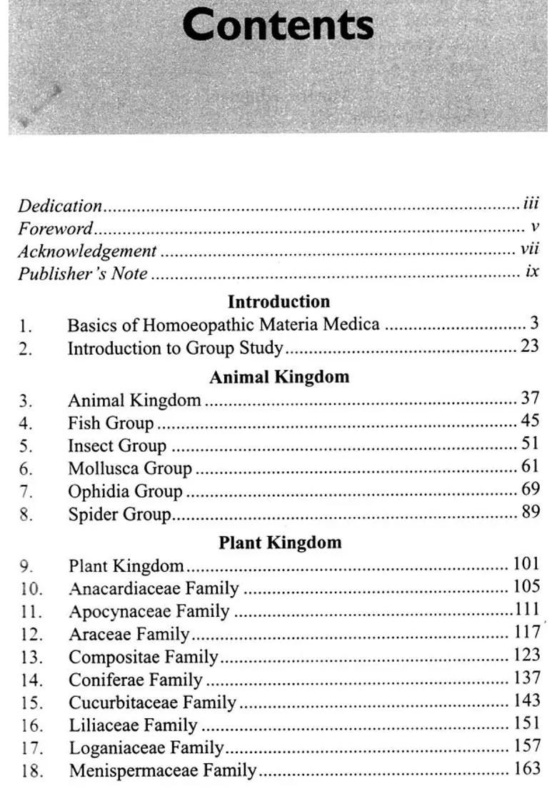 Group Study in Homeopathic Materia Medica - Indya