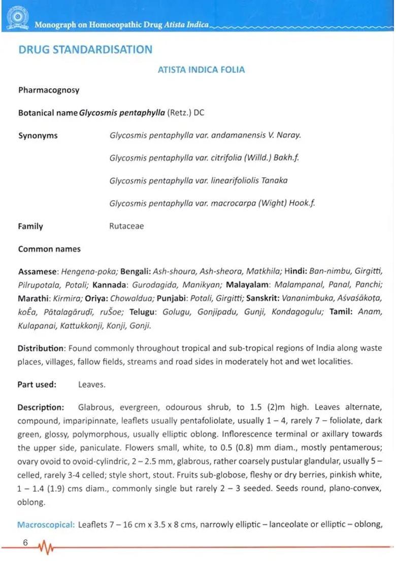 Monograph on Homoeopathic Drug Atista Indica - Indya