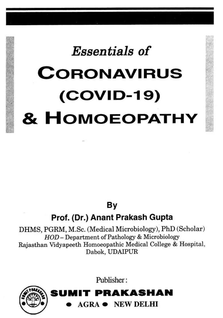 Eseentials of Coronovirus (Covid-19) and Homoeopathy - Indya