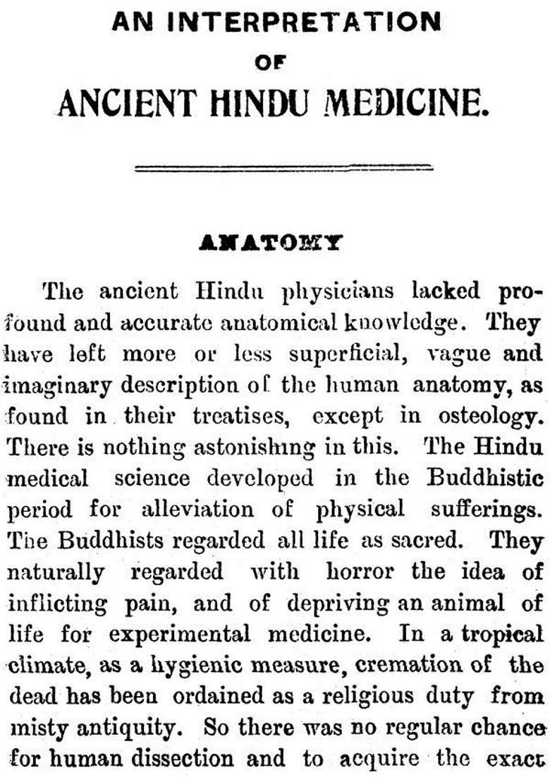 Ancient Hindu Medicine (An Interpretation) - Indya