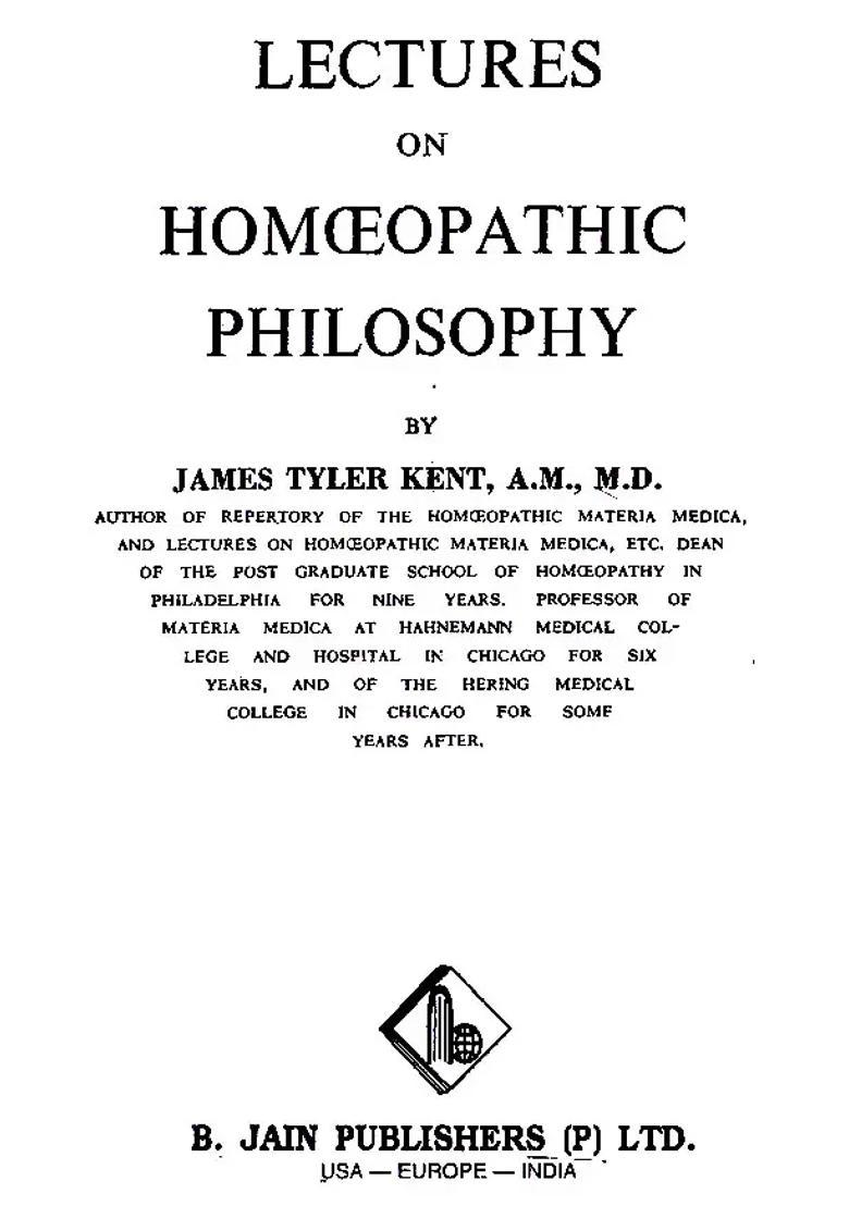 Lectures On Homoeopathic Philosophy - Indya