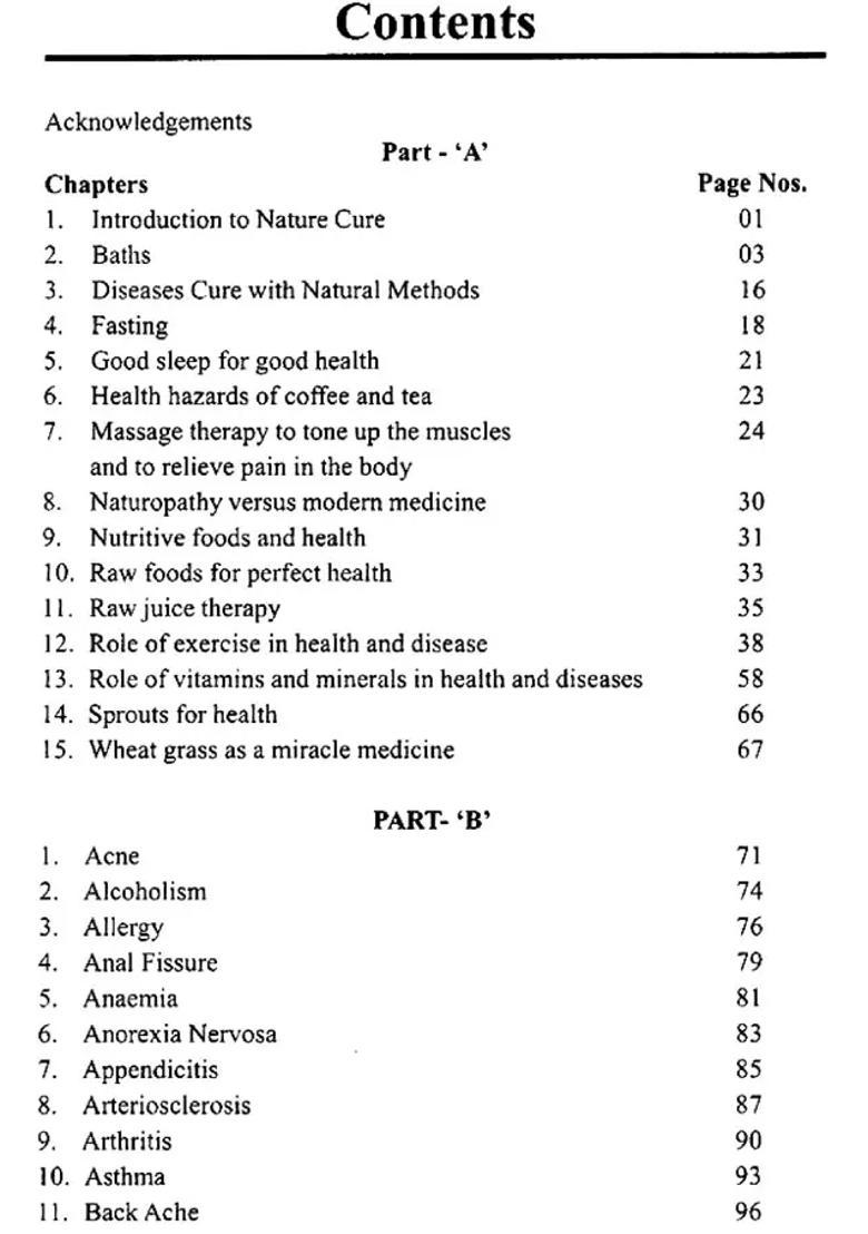 Nature Cure for Common Diseases - Indya