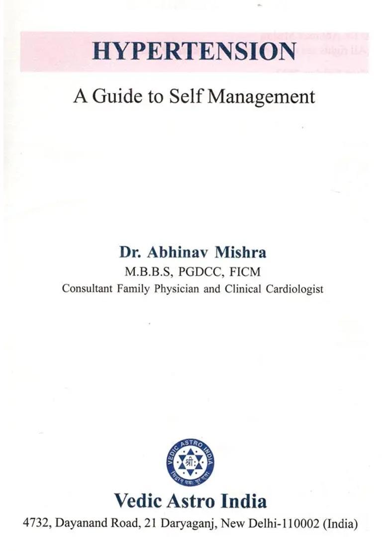 Hypertension (A Guide to Self- Management) - Indya
