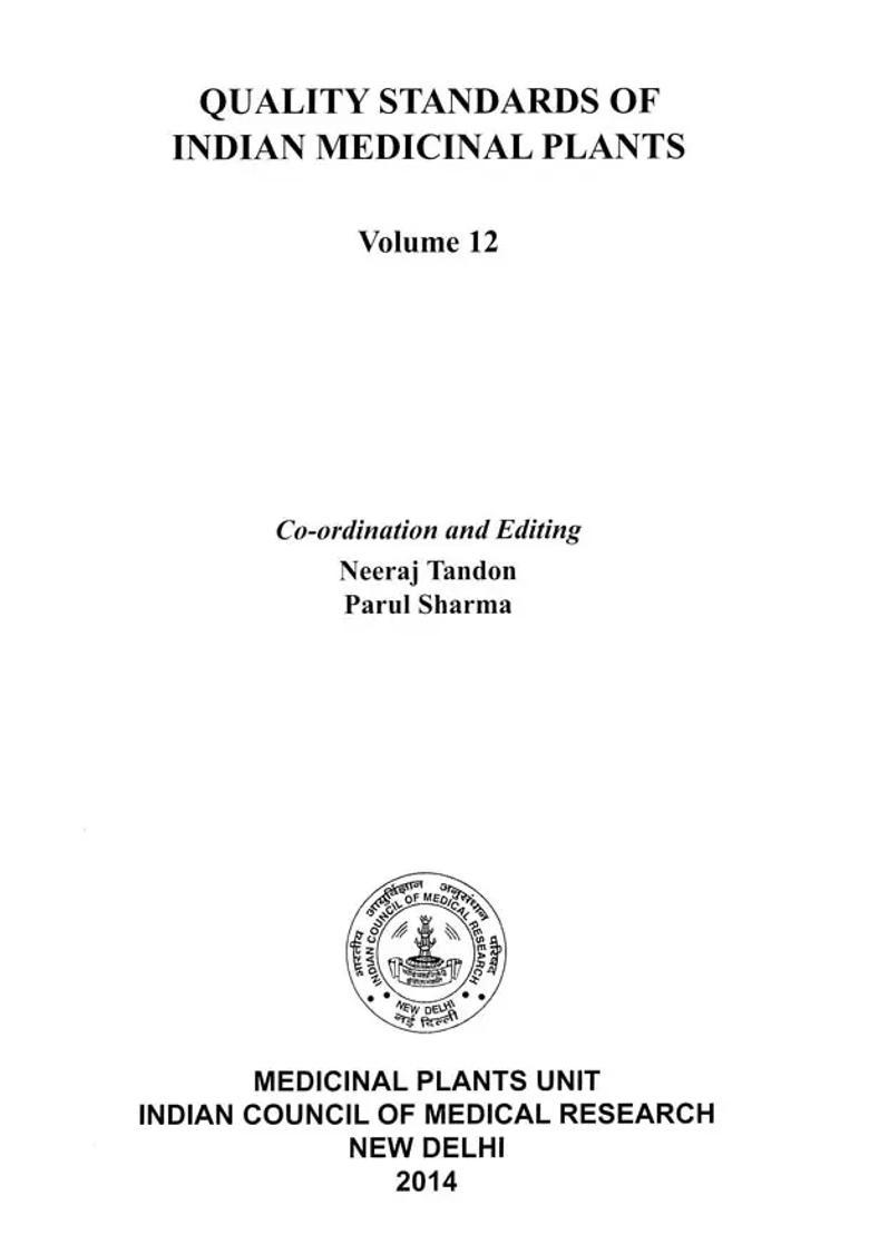 Quality Standards of Indian Medicinal Plants Volume- 12 - Indya