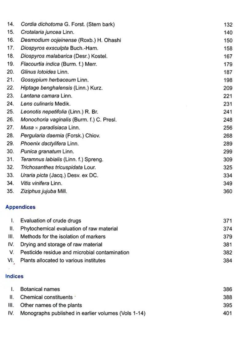 Quality Standards of Indian Medicinal Plants Volume- 15 - Indya