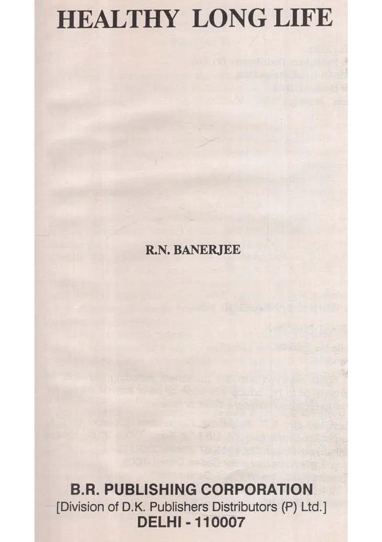 Healthy Long Life (An Old and Rare Book) - Indya