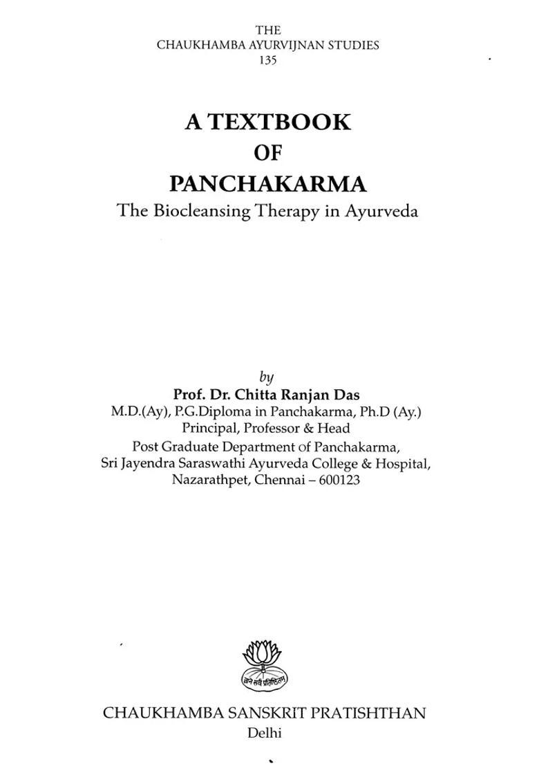 A Textbook of Panchakarma (The Biocleansing Therapy in Ayurveda - Indya