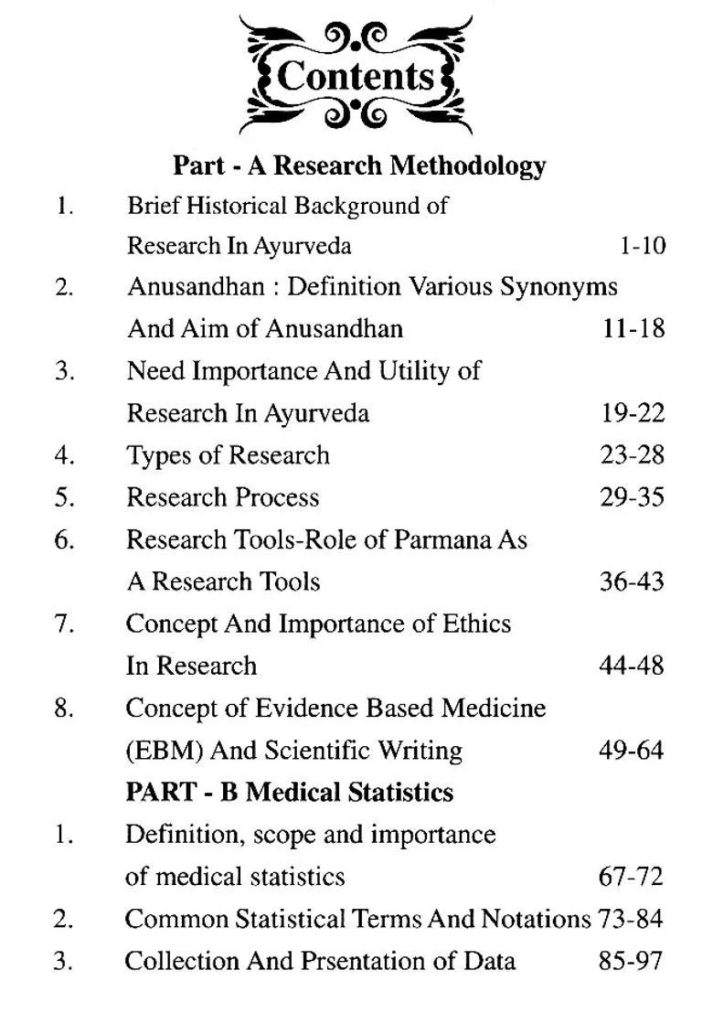 Research Methodology and Medical Statistics (BAMS Final Year) - Indya