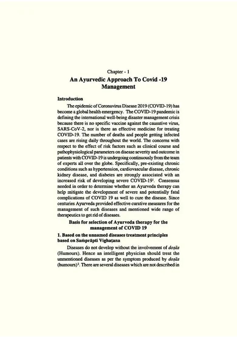 Ayurveda Microbial Infectious Diseases Including Covid 19- Vyadhikshamatwa, Early Intervention, Prevention, Scope for Research, Life Style, Food Hygiene - Indya