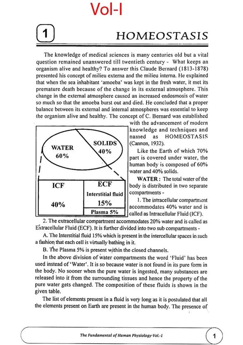 The Fundamentals of Human Physiology- For Medical Paramedical Students (Set of 2 Volumes) - Indya