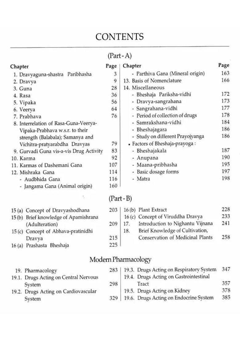 Dravyaguna - Vijnanam (A TextBook of Pharmacology) - Indya