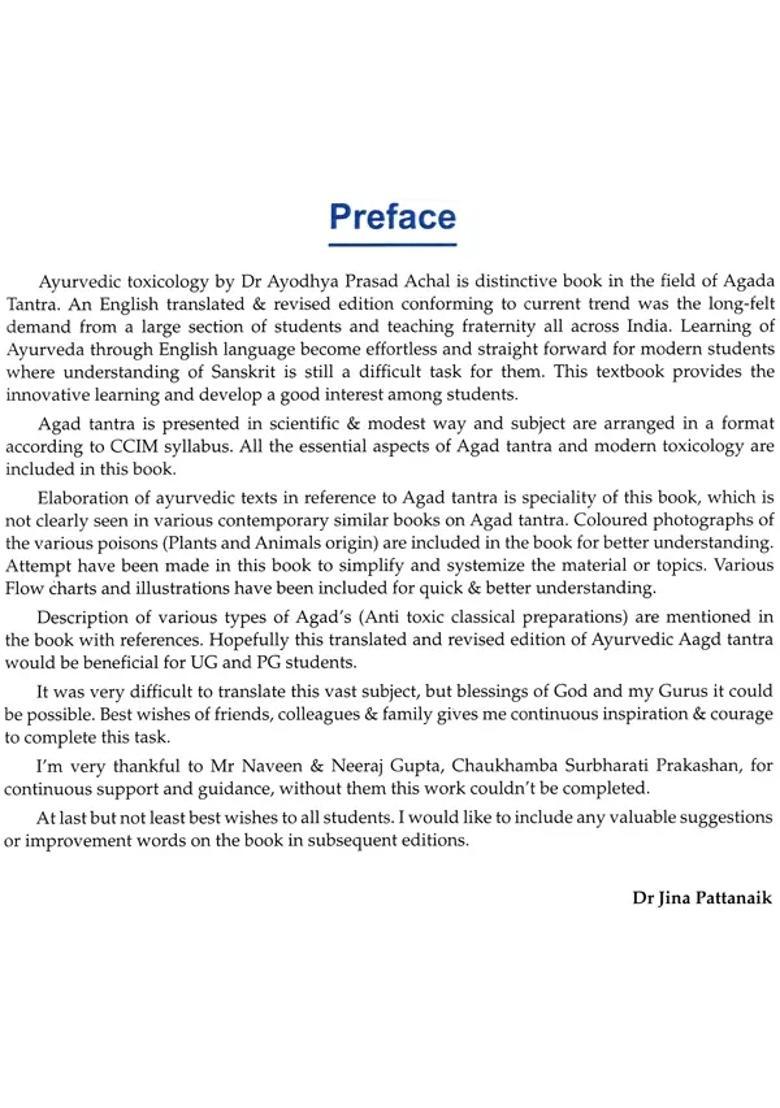 Agad Tantra - Text Book of Ayurvedic Toxicology (According to Latest CCIM Syllabus) - Indya