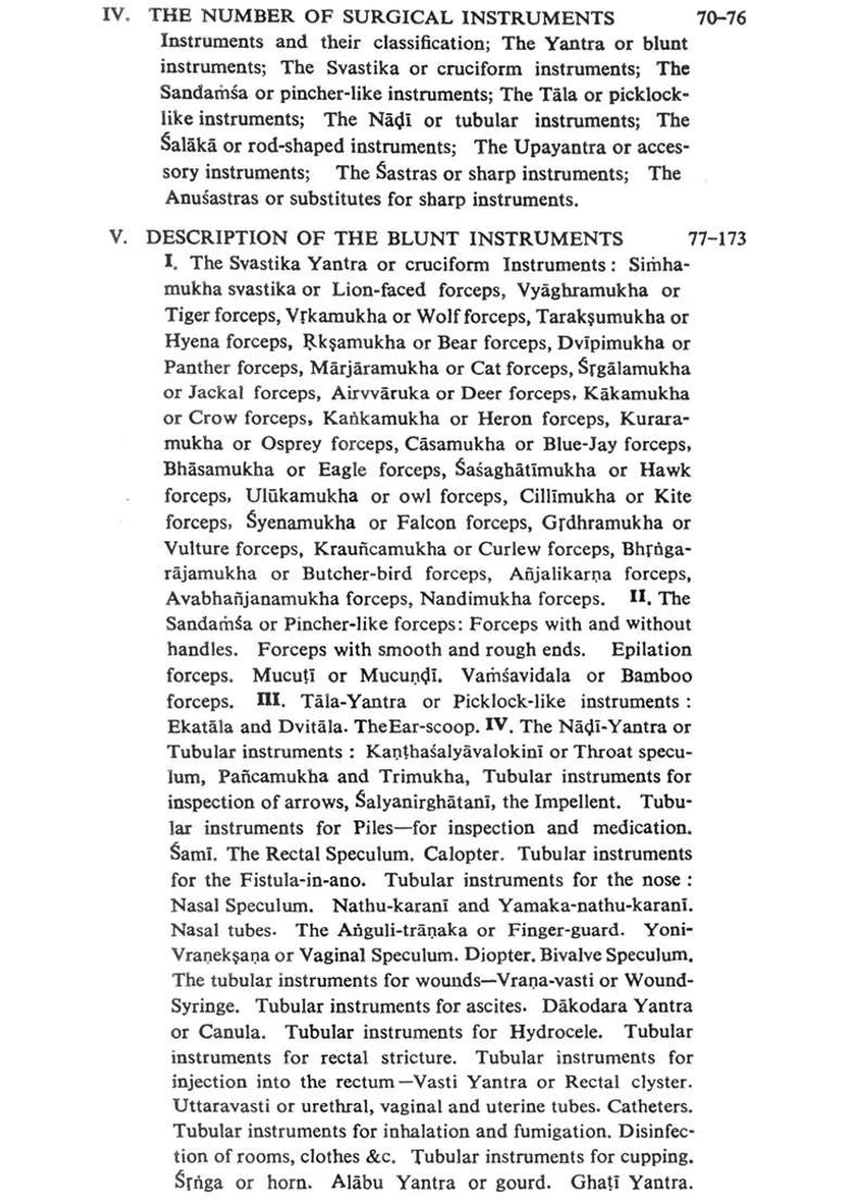 The Surgical Instruments of the Hindus - Indya