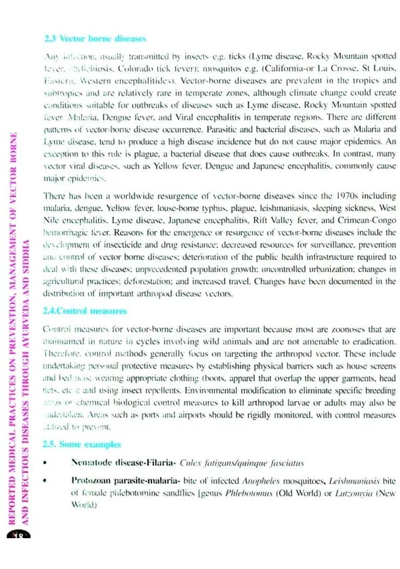Reported Medical Practices on Prevention, Management of Vector Borne and Infectious Diseases Through Ayurveda and Siddha - A Technical Report - Indya