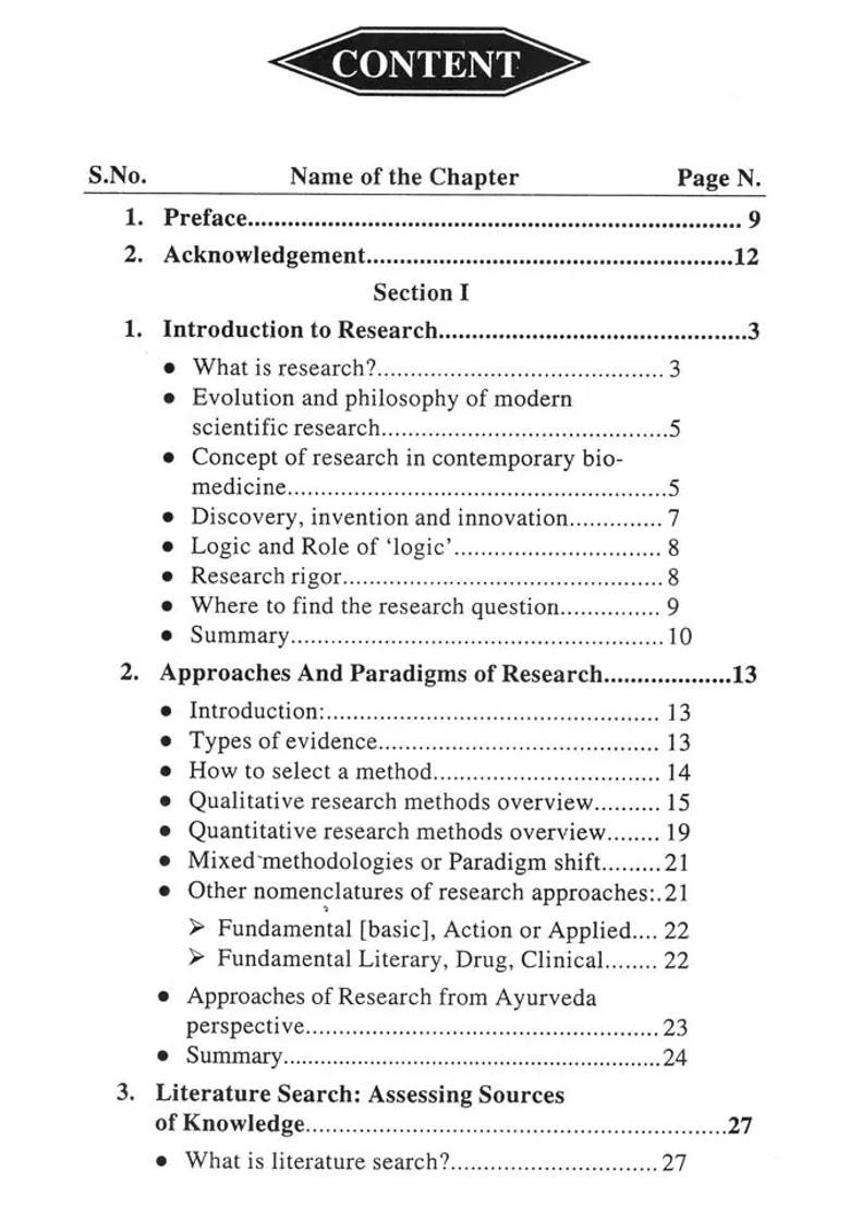 Principles Of Research Methods For Ayurveda - Indya