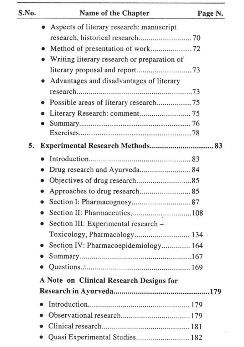 Principles Of Research Methods For Ayurveda - Indya