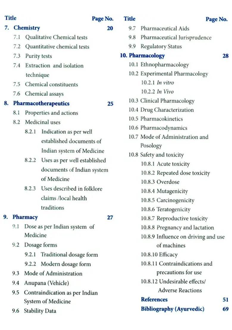 Comprehensive Technical Dossier (CTD) of Medicinal Plant Used in Ayurveda - Indya