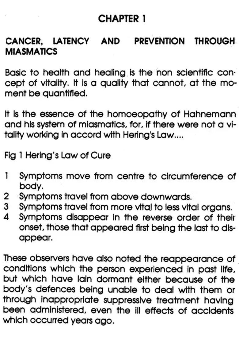 Cancer (Latency Prevention and Cure Through Miasmatics) - Indya