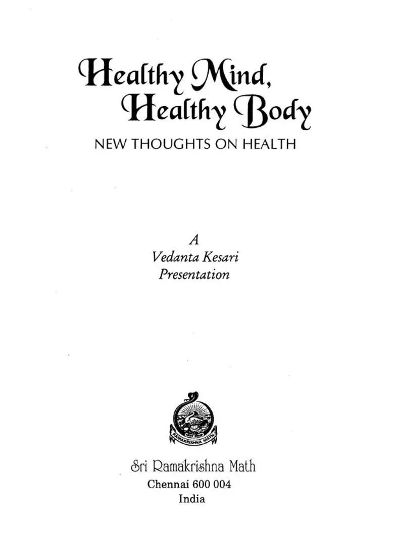 Healthy Mind, Healthy Body (New Thoughts On Health) - Indya