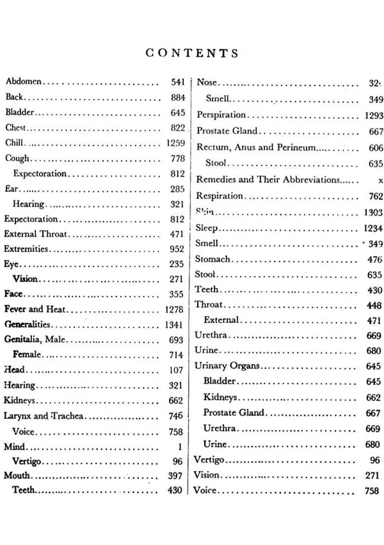Repertory of the Homoeopathic Materia Medica - Indya