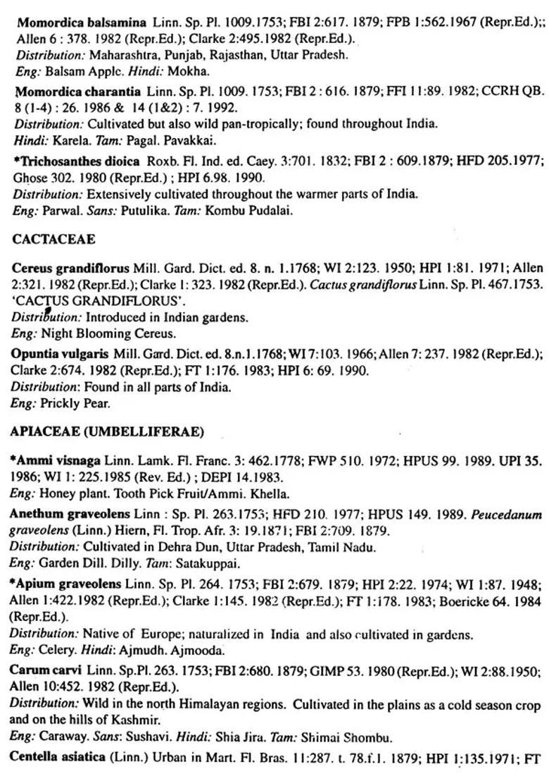 A Check List of Homoeopathic Medicinal Plants of India - Indya