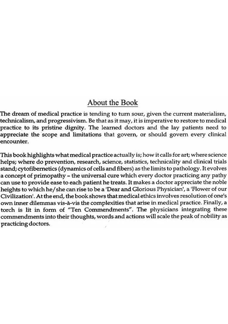 The Art Science of Medical Practice - Applicable to All Pathies - Indya