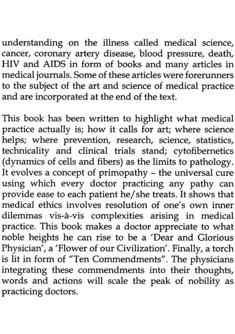 The Art Science of Medical Practice - Applicable to All Pathies - Indya