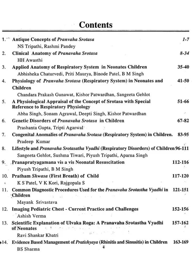 Patho-Physiology, Prevention, Diagnosis and Management of the Disorders of Pranavaha Srotas (Respiratory System) in Children - Indya