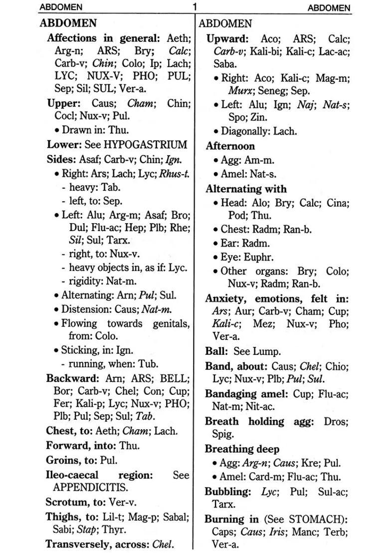 A Concise Repertory of Homoeopathic Medicines (Alphabetically Arranged) - Indya