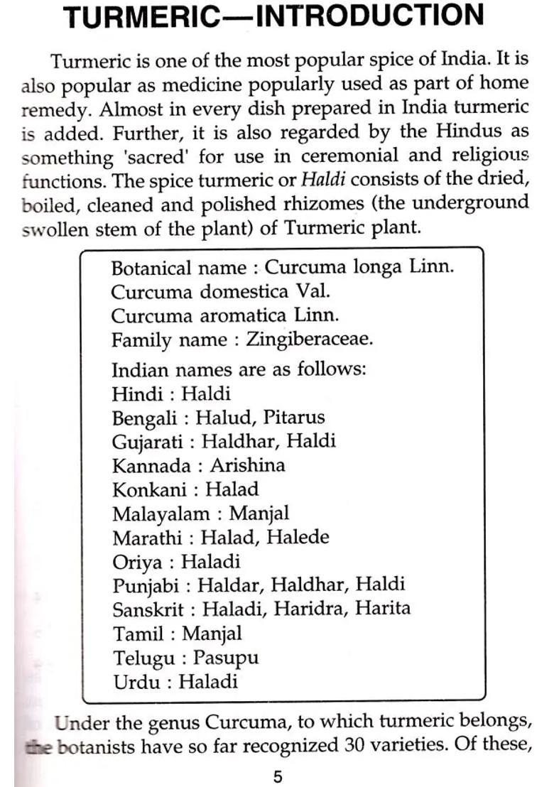 Home Remedies Turmeric A Complete Health Tonic, Blood Purifier, Ideal Skin Conditioner, Good Cure for Bronchial Diseases - Indya