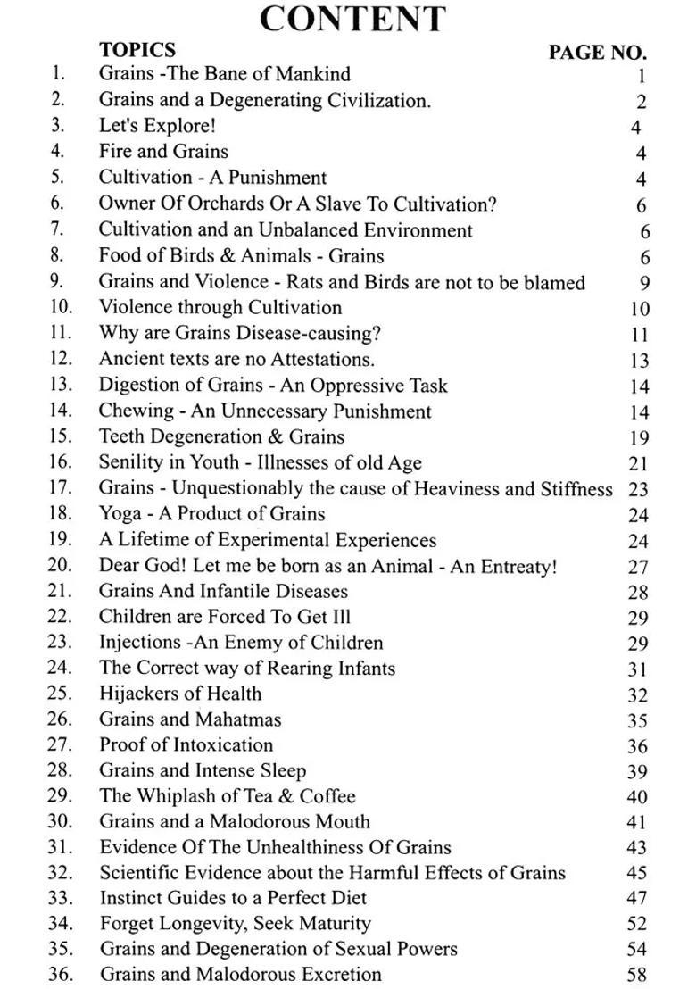 Grains - The Cause of Human Diseases (Unfolding The Root Cause of Human Degeneration Deformities Diseases) - Indya