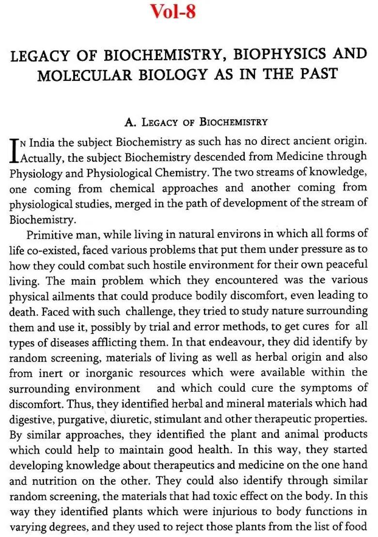 History of Science in India - Biochemistry, Biophysics and Molecular Biology (Volume VIII) - Indya