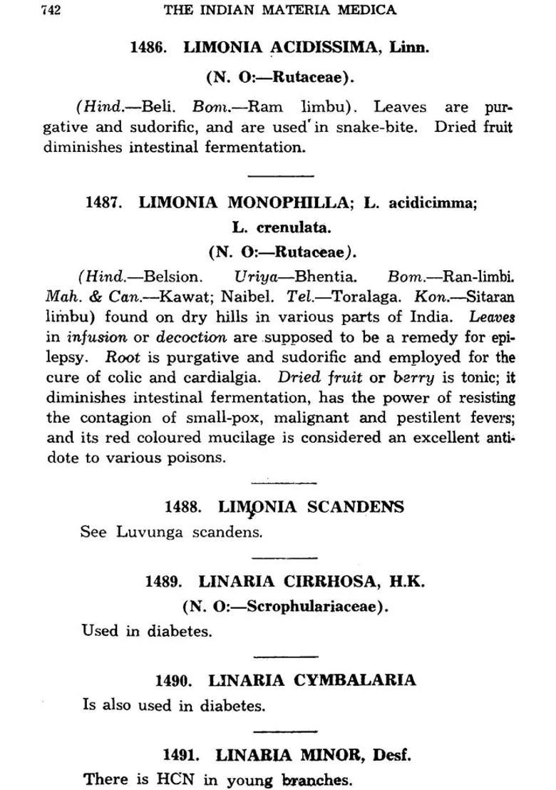 Indian Materia Medica (With Ayurvedic, Unani-Tibbi, Siddha, Allopathic, Homeopathic, Naturopathic and Home Remedies, Appendices and Indexes)(Set of 2 Volumes) - Indya