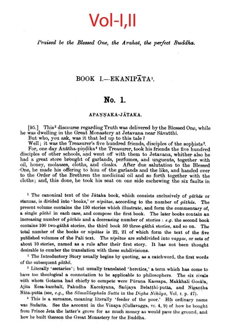 The Jataka or Stories of the Buddha