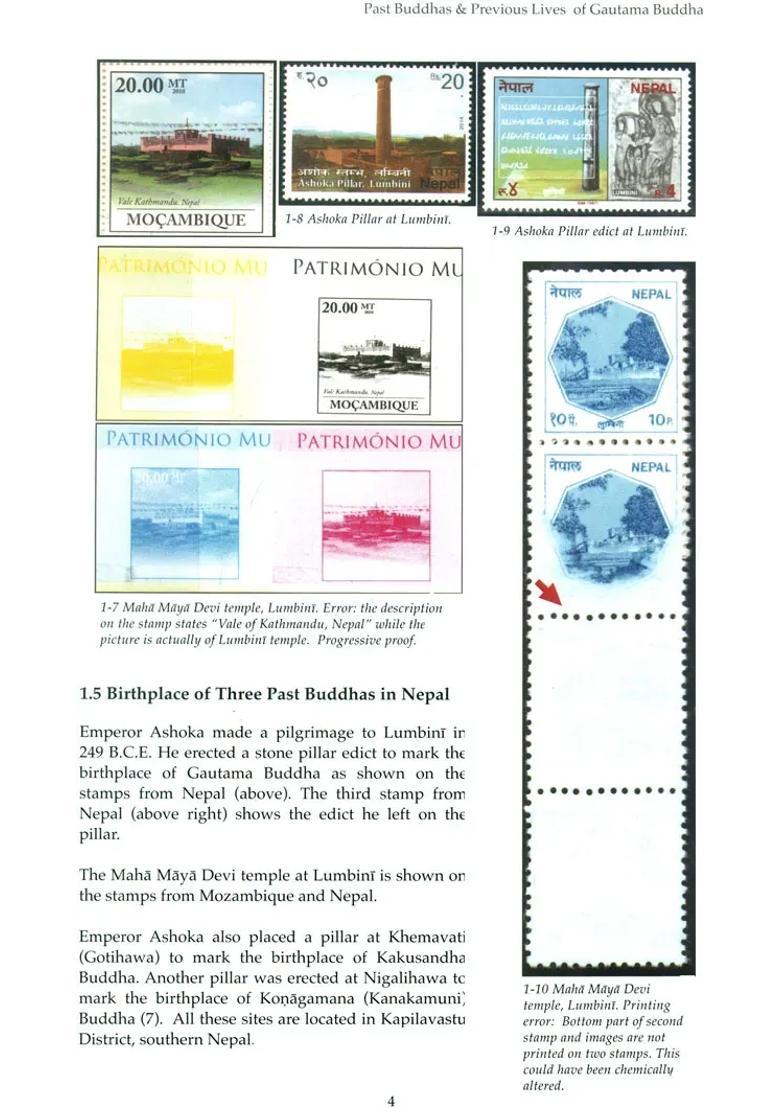 A Story of Gautama Buddha - As Told Through Postage Stamps - Indya