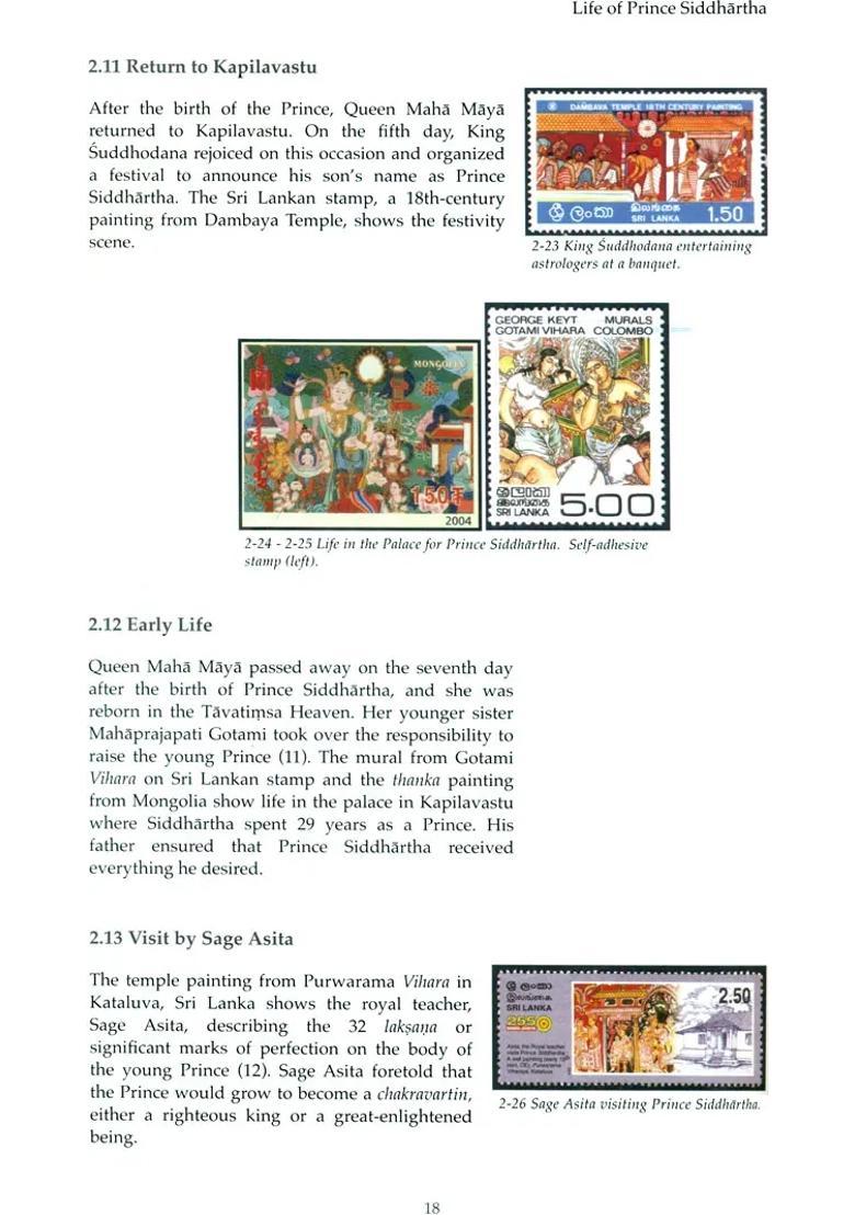 A Story of Gautama Buddha - As Told Through Postage Stamps - Indya